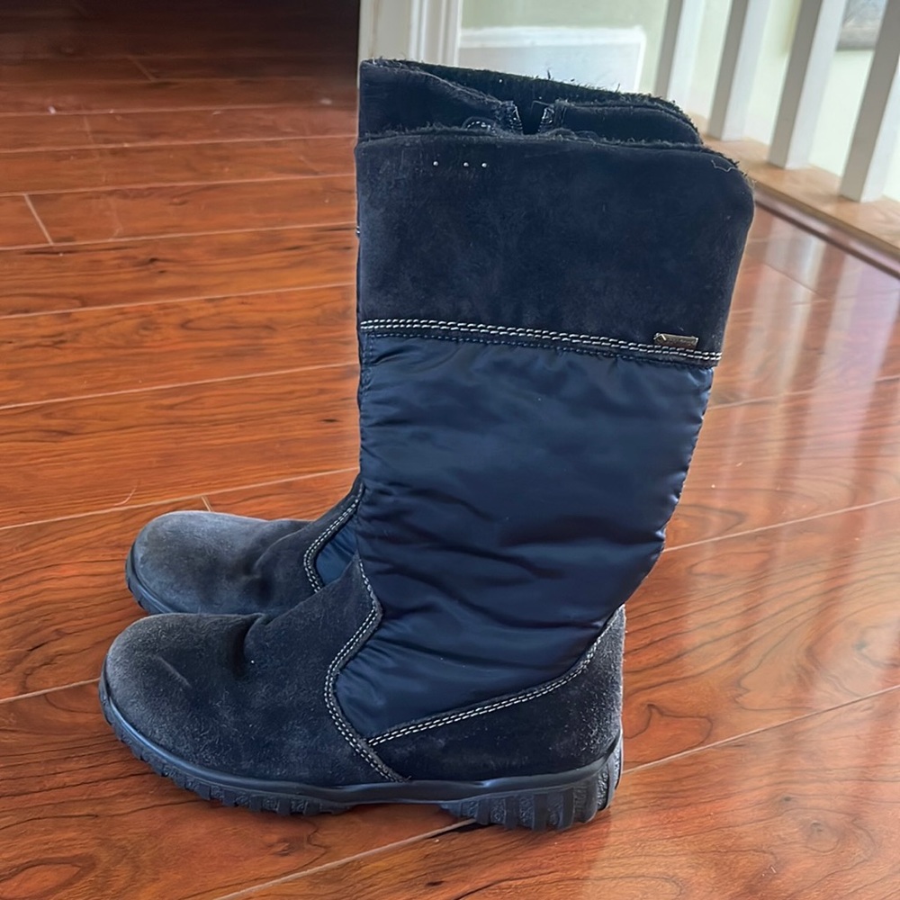 COPY - Primigi Black and Blue Suede Girl's Winter Snow Boots